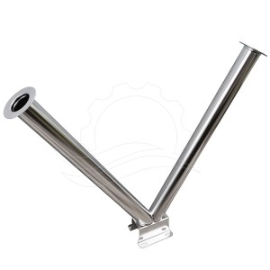 Portalanzas doble vertical tipo V 60mm (con base)