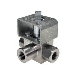 Válvula de bola de 3 vías HB3 G1/4'' PTFE