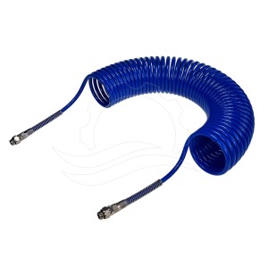Manguera espiral PA 8x6mm (espira 86mm) 12m azul G1/4''M